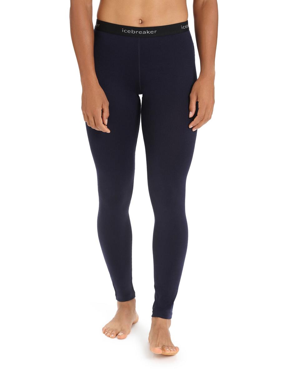 Base Layers Icebreaker Merino 260 Tech Thermal Leggings Damskie Granatowe | PL 1023UZGT